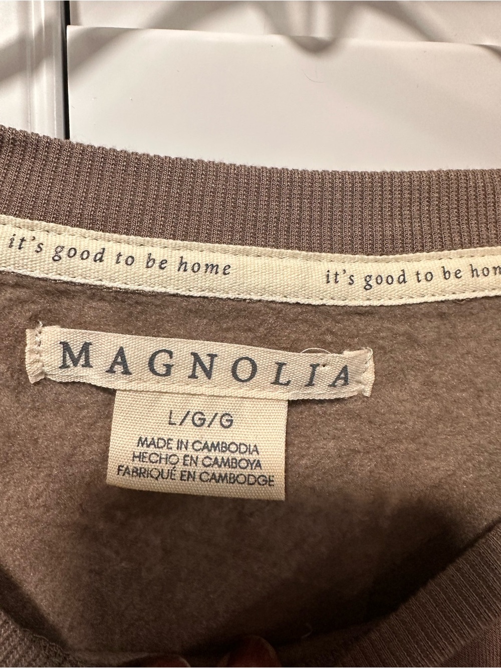 Magnolia Homebody Brown Pullover Sweatshirt Large Cozy Lounge Top Soft Lounge - Picture 7 of 11